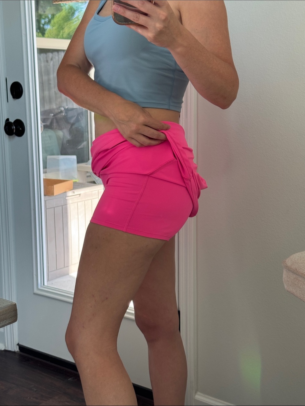 Hot Neon Barbie Pink Active Tennis Pickleball or Golf Skort - Picture 7 of 9